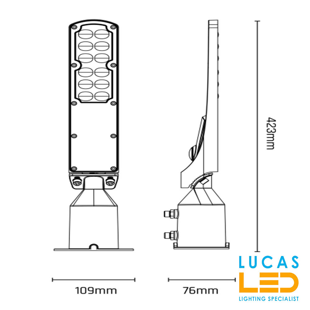 30W LED ROAD Lighting  STREETOS - 4000K Natural White - 3600lm -  IP65 - Modern LED  Parking  / Driveway / Pathway / Street Lighting Lamp