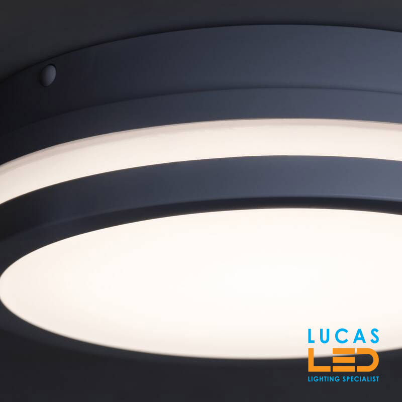 18W LED Panel Light - 4000K - IP54 waterproof - 1400lm - BENO Grey Round