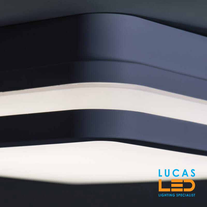 18W LED Panel Light - PIR sensor - 4000K - IP54 waterproof - 1400lm - BENO Grey Square
