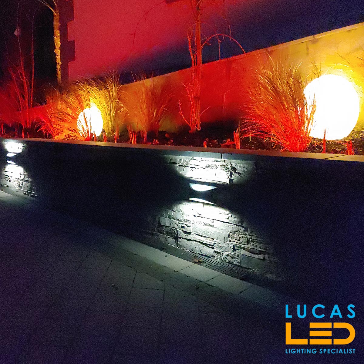 Outdoor LED Ball Lights - IP65 - E27 - Decorative STONO 390 - Garden Path Lighting Ground Spike Plug Lamps 