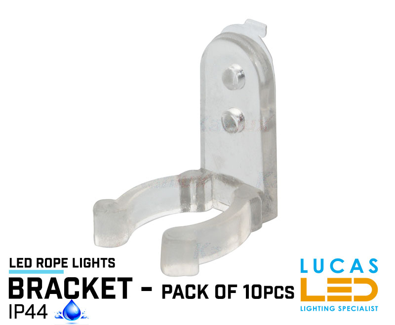 Bracket - IP44 Waterproof - for decorative LED Rope Lights - pack of 10pcs