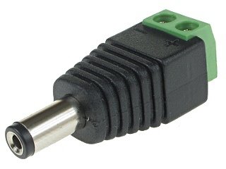 LED DC plug connectors  • Male Adapter • Terminal Block •  2A  • DC Power 2.1mm • 2 core wire only  •