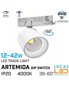 12-42w-led-track-lighting-4000k-4500lm-dimmable-dip-switch-adjustable-rail-mounted-projector-white-body-artemida-maxi_lucasled.ie