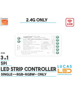 SPI Addressable Digital LED Strip Controller • 3 in 1 SPI Digital • 2.4G Only • Single color - RGB - RGBW - • 5-24V •10A • SPIR3 •