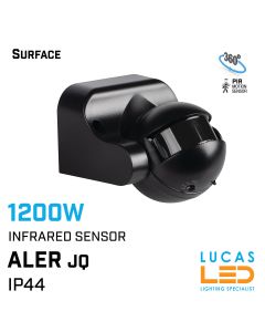 outdoor indoor pir infrared motion sensor ip44 1200w surface wall ceiling switch light aler jq black lucasled.ie