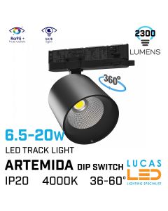 6-5-20w-led-track-lighting-4000k-2300lm-dimmable-dip-switch-rail-mounted-projector-adjustable-black-body-artemida-mini_lucasled.ie