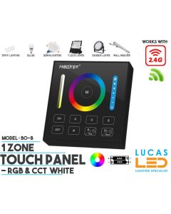 LED Touch Panel Switch • RGB+CCT LED Strip • MiBoxer • Dimmer • 1 zone • 2.4G • Wireless • Smart Lighting System  • B0-B • 2xAAA