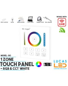 LED Touch Panel Switch • RGB+CCT LED Strip • MiBoxer • Dimmer • 1 zone • 2.4G • Wireless • Smart Lighting System • B0 • 2xAAA