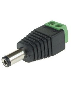 LED DC plug connectors • Male Adapter • Terminal Block • 2A • DC Power 2.1mm • 2 core wire only •