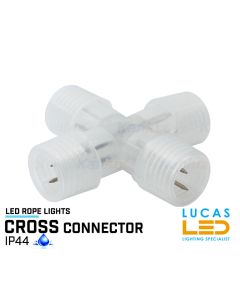 Cross Connector "X"  shape - IP44 Waterproof - for OLD MODEL decorative LED Rope Lights - 1pcs