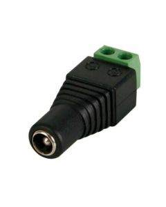 LED DC plug connectors • Female Adapter • Terminal Block • 2A • DC Power 55mm • 2 core wire only •
