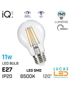 dimmable-E27 LED-Filament-Bulb-light-11W - 6500K- 1521lm -lucasled.ie-cork-ireland