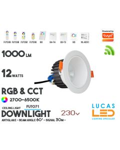 led-downlight-anti-glare-rgb-cct-12w-1000lm-wifi-2-4g-compatible-smart-lighting-system-multizone-wireless-miboxer-fut071-230v-lucasled.ie
