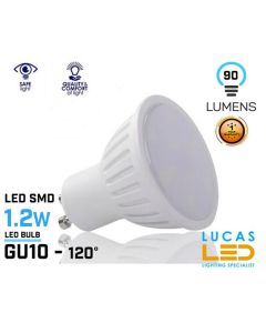 GU10 LED Bulb Light 1.2W - 90lm - LED SMD - viewing angle 120° -Natural White