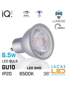 GU10_LED_Bulb_light_6.5W_6500K_Ultra_Cold_White_580lm_lucasled.ie_ireland_supplier