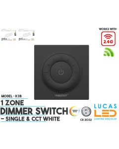 Magnetic-rorating wheel remote-mini-remote-elegant-design-classic-black-matt-finish-smart-dimmer-switch-ireland-lucas-led