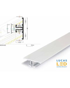 17 pcs ONLY - model DISCONTINUED - LED Special Application Profile - Back10 - Up/Down light , Vertical lighting - WHITE , 2m