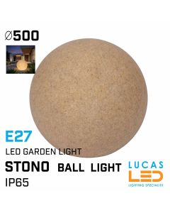 Outdoor LED GLOBE Ball Light STONO TERRACOTTA 50 - E27 - IP65 Waterproof - Decorative Garden Light