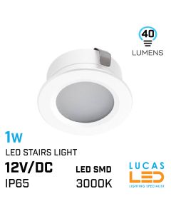 recessed-led-wall-staircase-spot-light-1W-6500K-40lm-IP65-IMBER-lucasled.ie