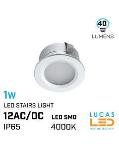 recessed-led-wall-staircase-spot-light-1W-4000K-40lm-IP65-lucasled.ie