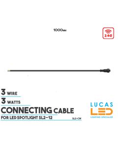 Connecting Cable • Waterproof • 3W • 3 Wire • 1000mm • MiBoxer • 12V • IP66 • for LED Spotlight SL2-12