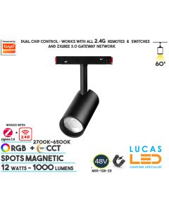 48v-rgb-cct-spots-magnetic-miboxer-tuya-zigbee-3-0-2-4g-control-12-w-1000-lm-beam-angle-60-black-body_lucasled.ie