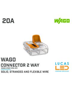 Wago Connector 2 Way • Open & close wire terminal • pluggable • 20A • Suitable for 0.14-4mm²