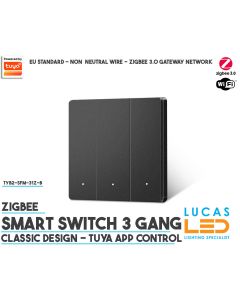 Black-smart-switch-3-gang-zigbee-tuya-app-philip-hue-ikea-app-for-lighting-ireland-europe-in-stock-delivery