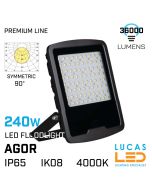 Outdoor LED Floodlight 240W - 4000K Natural White - 36000lm - IP65 waterproof - SYMMETRIC - LED SMD - AGOR