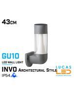 architectural-outdoor-led-wall-light-GU10-IP54-INVO-40cm-round-shape-lucasled.ie