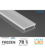 Diffuser Type "BASIC" • Base FROZEN • 78% Transparency • 2020 mm • Cover for LED Profile • Material PMMA