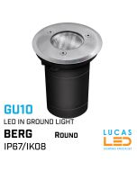 Outdoor LED in-ground garden light GU10 - IP67 - IK08 - landscape-alleys-binding-ramp - BERG Round