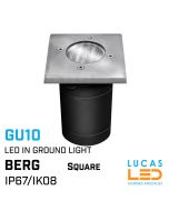 Outdoor LED in-ground garden light GU10 - IP67 - IK08 - landscape-alleys-binding-ramp - BERG Square