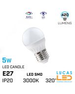 LED Bulb 5W - E27 - Warm White - viewing angle 320° - BILO LED Light source