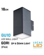 Outdoor LED Wall Light GU10 x 2 - IP44 waterproof -  GORI 235 - Up & Down Light - Anthracite colour 