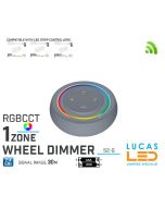 LED Wheel Dimmer • RGB+CCT • MiBoxer • 1 zone • 2.4G • Wireless • Smart Lighting System • S2-G • 2xAAA • Gray edition