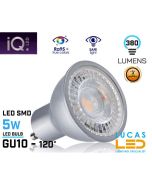 GU10 LED Bulb Light  5W - LED SMD - viewing angle 120° -  New IQ LED bulb light-Cold White