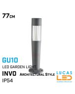 Architectural Outdoor LED Garden Light GU10 x 3 - IP54 waterproof - INVO 77 - Driveway - Pathway - Pillar Light - Graphite &  Whitecolour 