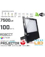 LED Garden  Projector •RGB CCT• 100w • 7500lm • wifi • 2.4G • Compatible • Smart • Lighting • System • MultiZone • Wireless • MiBoxer • FUTC07 • 230V•