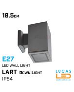 Outdoor LED Wall Light E27 - IP54 waterproof - LART 160 - Down Light - Anthracite colour.