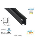 led-profile-recessed-furniture-w-black-aluminium-2-02-meters-length-pro-multi-set-Bedroom-Restaurant-Ceiling-Deck-Aesthetic-price-ireland
