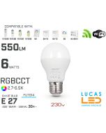 E27 Bulb • RGB + CCT • 6W • 550LM • WiFi • Smart Lighting System • Wireless • MiBoxer • MiLight • FUT014 • 230V 