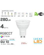 GU10 Bulb • RGB + CCT • 4W • 280LM • WiFi • Smart Lighting System • Wireless • MiBoxer • MiLight • FUT103 • 230V