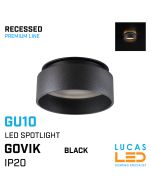 Recessed LED Spotlight / Downlight GU10 - IP20 - GOVIK Black
