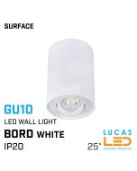 LED downlight- surface ceiling mounted fitting light - GU10 - indoor IP20 - BORD White matt -lucasled.ie
