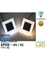 LED Wall / Stairs Lighting -  0.8W - 12V / DC - 13lm - IP20 - recessed - LED SMD - decorative - APUS