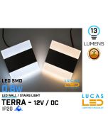 LED Wall / Stairs Lighting -  0.8W - 12V / DC - 13lm - IP20 - recessed - LED SMD - decorative - TERRA
