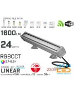 Wall Washer LED Light • RGB+CCT • 24W • 1600lm • IP66 • WiFi • Smart Lighting System • Wireless • MiBoxer • RL3-24 • 2700-6500K
