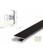 LED Special Application Profile - Back10 - Designed for Single & Dual LED Strips lights for backlight & sidelight illumination - BLACK , 2 meter