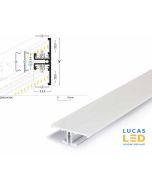 LED Special Application Profile - Back10 - Up/Down light , Vertical lighting , linear lighting - WHITE , 2 meter
